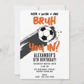 Verjaardagsfeestje Teen Sport Voetbalspel voor Bru Kaart (Voorkant)