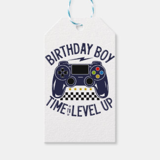 Verjaardagsfeestje Tijd om te Levelen Cadeaulabel
