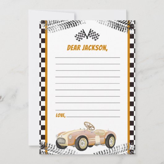 Verjaardagsfeestje Tijdcapsule Notitiekaart voor r (Voorkant)