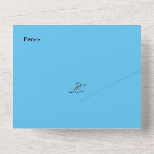 Verjaardagsfeestje uitnodigen all in one uitnodiging (Achterkant)