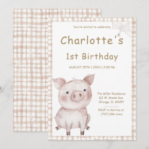 Verjaardagsfeestje van Charlotte's Web Kaart
