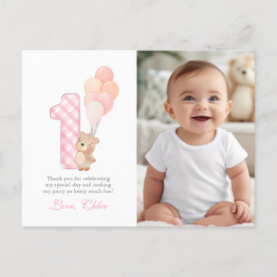 Verjaardagsfeestje van de eerste teddybeer van Bea Briefkaart