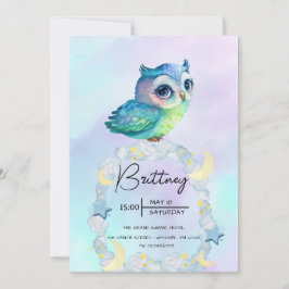 Verjaardagsfeestje van een lief uiltje Schattige u Kaart