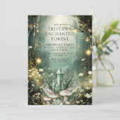 Verjaardagsfeestje van Enchanted Crystal Forest Ki Kaart (Staand voorkant)