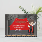 verjaardagsfeestje van Magic Show Kaart (Staand voorkant)