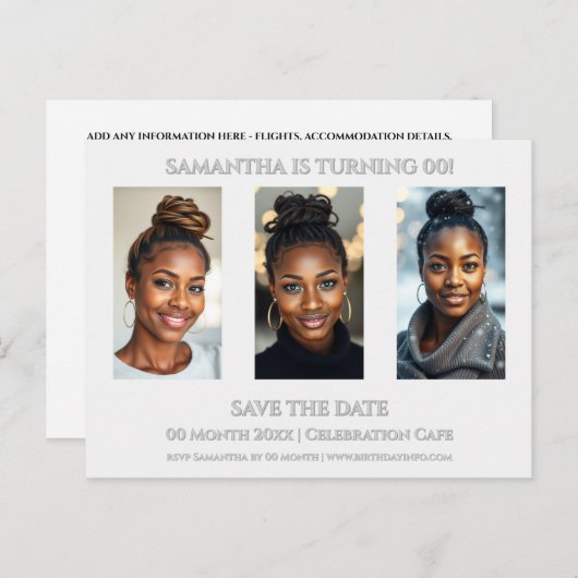 Verjaardagsfeestje verrassingsfeest elke leeftijd  briefkaart (Voorkant / Achterkant)