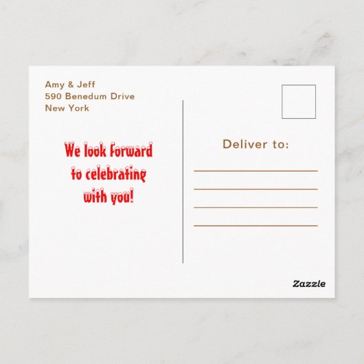 Verjaardagsfeestje versieren van peperkoek in het  briefkaart (Achterkant)