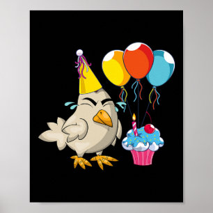 Verjaardagsfeestje Viering Cupcake Grappige Boerde Poster