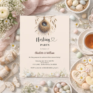 Verjaardagsfeestje vogelnest lente baby shower uit