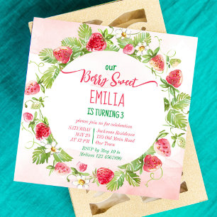 verjaardagsfeestje voor Berry-zoete aardbei