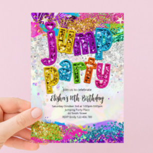Verjaardagsfeestje voor elke leeftijd Jump Party u Kaart