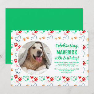  verjaardagsfeestje voor honden kaart