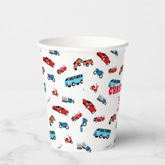 Verjaardagsfeestje voor jongens papieren bekers (Rechts)