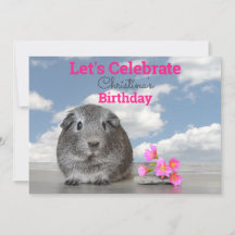 Verjaardagsfeestje voor kinderen Cute Cavia Roze B