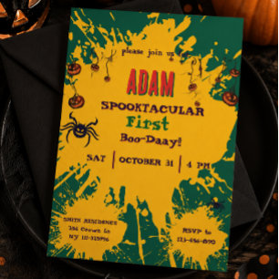 Verjaardagsfeestje voor kinderen Halloween Hallowe Kaart