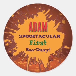 Verjaardagsfeestje voor kinderen Halloween  Ronde Sticker