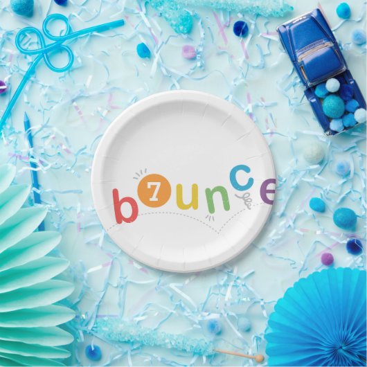 verjaardagsfeestje voor kinderen in het bijschrift papieren bordje (Feest)