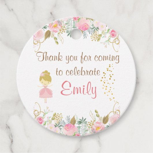 verjaardagsfeestje voor meisjes in de fee bedankjes labels (Voorkant)