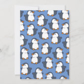 Verjaardagsfeestje voor pinguïns kaart (Achterkant)