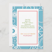 Verjaardagsfeestje voor robot en gear kind kaart (Achterkant)