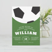 verjaardagsfeestje voor voetbal kinderen kaart (Staand voorkant)