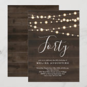 Verjaardagsfeestje voor vrouwen - Rustiek Kaart (Voorkant / Achterkant)