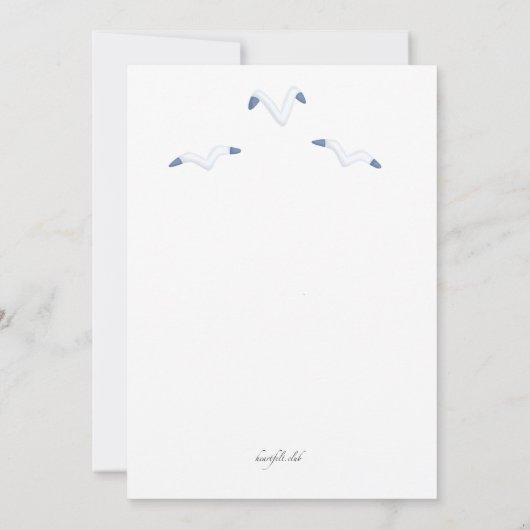 Verjaardagsfeestje voor walvispiraat kaart (Achterkant)