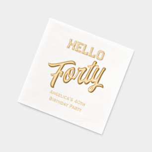 * Verjaardagsfeestje vul je leeftijd in Hallo Veer Folie Servetten