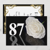 Verjaardagsfeestuitnodiging 87 jaar oud kaart (Voorkant / Achterkant)
