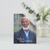 Verjaardagsfoto Aangepaste Postkaart (Staand voorkant)