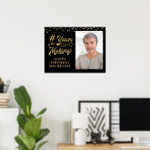 Verjaardagsfoto Black Gold Years in the Making Poster (Thuiskantoor)