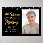 Verjaardagsfoto Black Gold Years in the Making Poster (Voorkant)