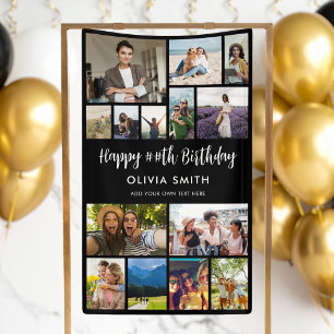 Verjaardagsfoto Collage Feestbanner Spandoek