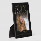 Verjaardagsfoto-herdenking in de hemel fotoplaat (Zijkant)