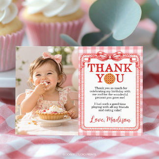 Verjaardagsfoto Little Cutie Pie Coquette Bedankkaart