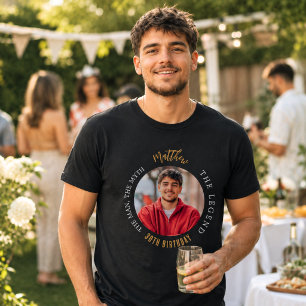 Verjaardagsfoto man mythe legende t-shirt