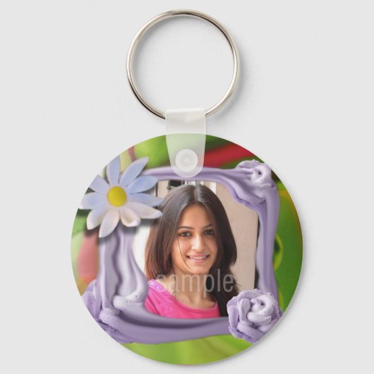 Verjaardagsfoto, taart sleutelhanger (Voorkant)