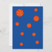 Verjaardagsfoto van schattige basketbal kinderen bedankkaart (Achterkant)