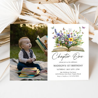 Verjaardagsfoto Wildflower Storybook Hoofdstuk Een Kaart