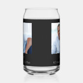 Verjaardagsfoto zwart wit blikvorm glas (Links)