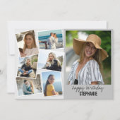 Verjaardagsfotocollage Aangepast Wenskaart (Voorkant)