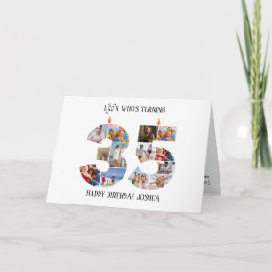 Verjaardagsfotokaart voor 35 jaar bedankkaart
