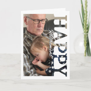 Verjaardagsfotokaart voor pensioen Gepersonalise Kaart
