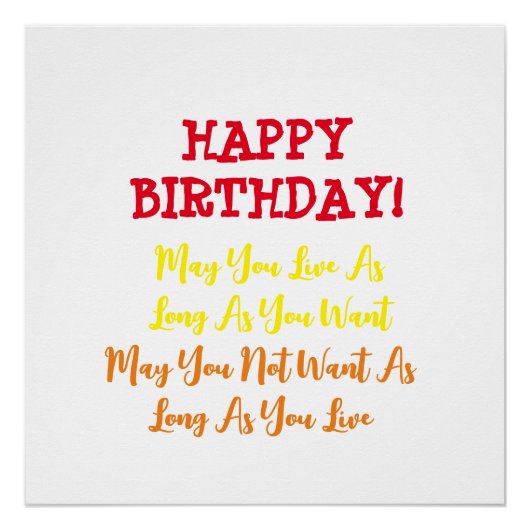 verjaardagsgebed perfect poster (Voorkant)