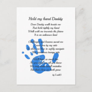 Verjaardagsgedicht voor Vader - Houd Mijn Hand Han Briefkaart