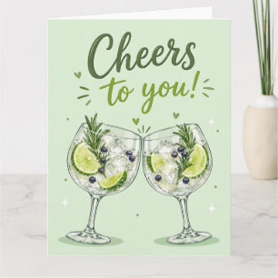 Verjaardagsgelukwensen met Gin en Tonic Kaart