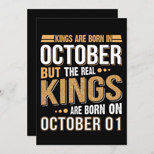 verjaardagsgeschenk | Koningen worden geboren in o (Voorkant / Achterkant)