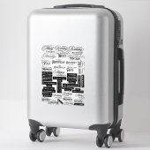 Verjaardagsgevoelens Woorden Sticker (Koffer)