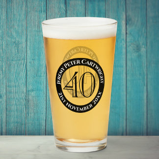 Verjaardagsglas 40ste verjaardag glas