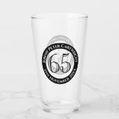 Verjaardagsglas 65 jaar glas (Achterkant)